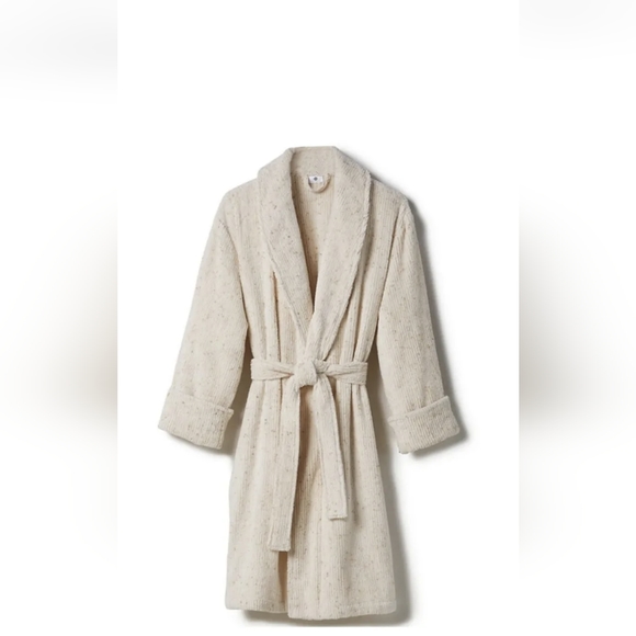 Hotel Collection Speckle Cotton Bath Robe Large / XL Natural 100% Cotto Inch 43 - Picture 1 of 3